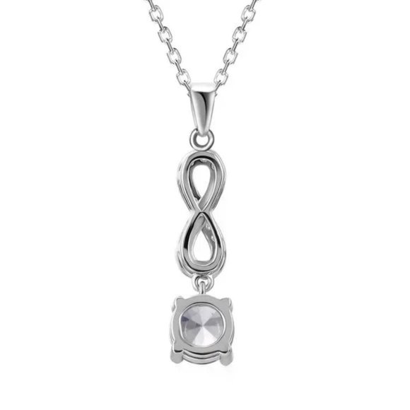 Certified 1ct. t.w. Diamond Moissanite Infinity Necklace NEW - Picture 5 of 8